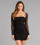 Tabitha Rhinestone Mini Dress with Shawl