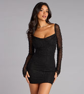 Elise Rhinestone Pearl Mini Dress