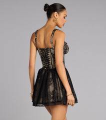 Mariella Lace A-Line Mini Dress