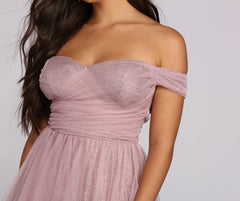 Laura Off The Shoulder Mesh Dress