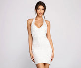 Christine Formal Halter Sequin Dress