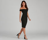 Quinn Formal Off The Shoulder Midi Dress