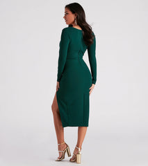 Murphy Long Sleeve Corset Midi Dress
