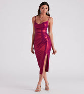 Liv Formal Metallic Midi Dress