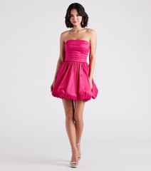 Susie Strapless Skater Bubble Hem Dress