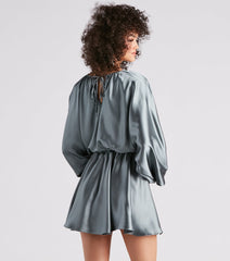 Nancy Formal Satin Short Dress