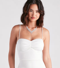 Aleah Formal Trumpet Hem Midi Dress