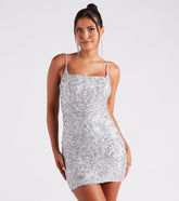 Layla Formal Sequin Bodycon Mini Dress