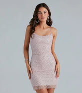 Brigitta Pearl Embroidered Mini Dress