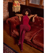 Ashton Rhinestone Mesh Mock Neck Mini Dress