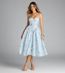 Clarabelle Sweetheart A-Line Midi Formal Dress
