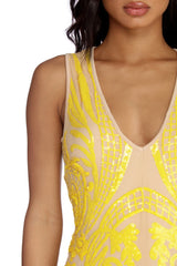 Alia Formal Sequin Mini Dress