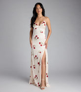Madeline Floral Strappy Back A-Line Formal Dress