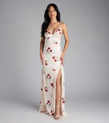 Madeline Floral Strappy Back A-Line Formal Dress