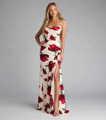 Rowyn Floral Lace-Up Mermaid Formal Dress