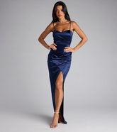 Avery Sweetheart Mermaid Satin Formal Dress