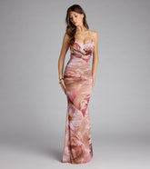 McKenzie Floral Halter Mermaid Formal Dress
