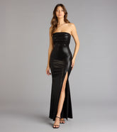 Nyssa Strapless Slit Mermaid Formal Dress