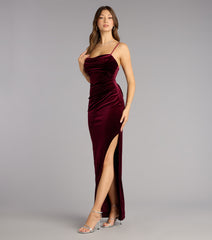 Sloane Velvet Lace-Up Column Dress