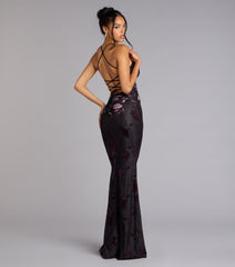 Danica Lace-Up Mermaid Formal Dress