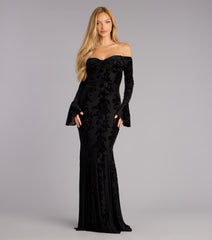 Korey Velvet Off-The-Shoulder Mermaid Formal Dress
