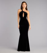Monica Velvet Cutout Mermaid Formal Dress