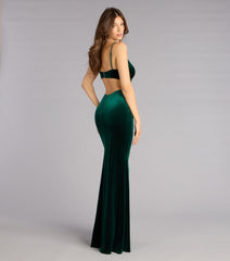 Elisa Velvet Cutout Mermaid Formal Dress