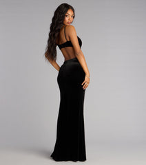 Marlene Velvet V-Neck Mermaid Formal Dress