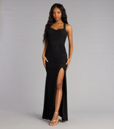 Everlee Mesh Open Back Formal Dress