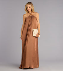 Marlyne Halter Open Back Formal Dress