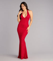 Cleo Glitter Knit Mermaid Formal Dress