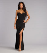 Emeline Crepe Strapless Mermaid Formal Dress