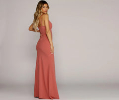 Katerina Crepe Wrap Gown