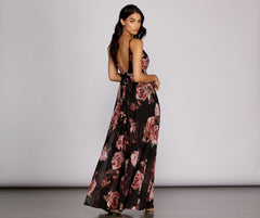 Astrid Chiffon Floral Gown