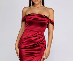 Madonna Satin Evening Gown