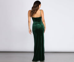 Lydia Formal Velvet Wrap Dress