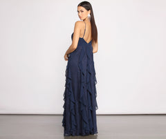 Carla Formal Floral Tendril Dress