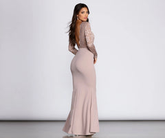 Lacey Mermaid Formal Dress