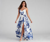 Kiana Floral Chiffon A-Line Dress