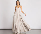 Shira Shine Lace Back Gown