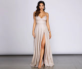 Everly A-Line Glitter Formal Dress