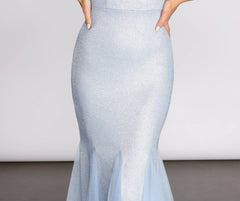 Ciara Glitter Tulle Mermaid Dress