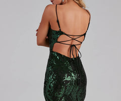 Serena Sequin Mesh Mermaid Dress