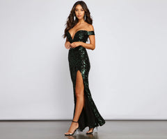 Willow Sequin Scroll Formal Dress