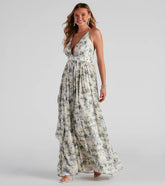 Zaya Formal Floral Chiffon Dress