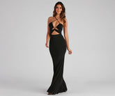 Ailyn Formal V-Neck Cutout Mermaid Dress