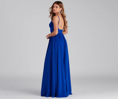 Brailey Formal Chiffon A-Line Long Dress