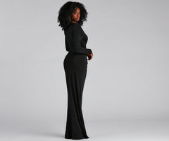 Vina Formal Tied V-Neck Long Dress