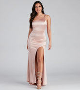 Capri Formal One Shoulder Satin Dress