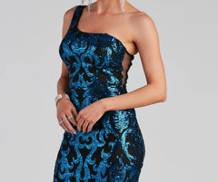 Layton Formal One Shoulder Sequin Dress